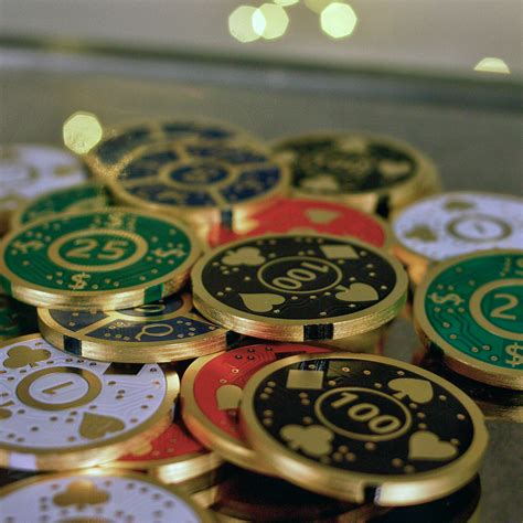 real gold poker chips